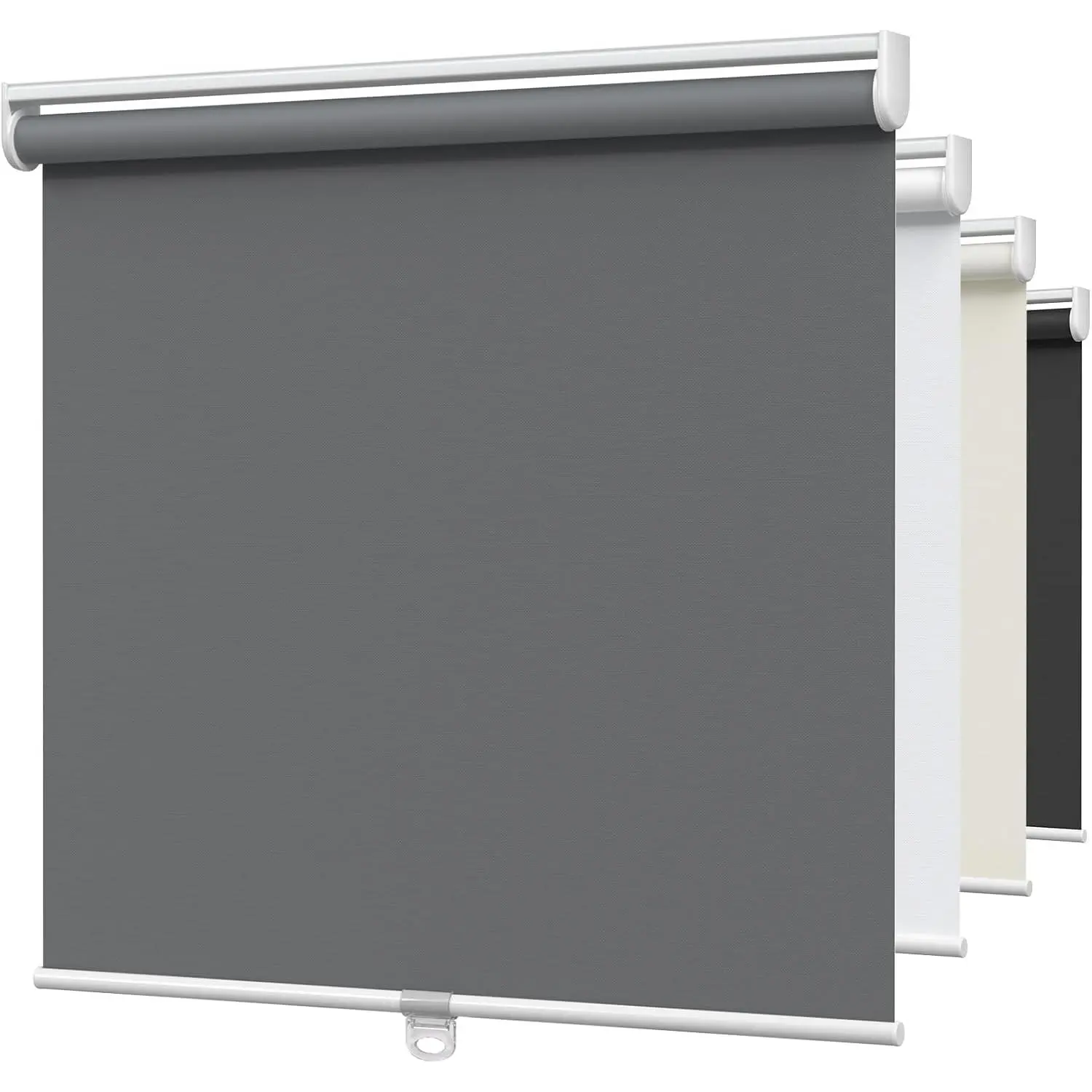 Blackout Cordless Roller Shades, Room Darkening Free-Stop Roll Up Blinds for Windows, Pull Down Blocking Blind for Home and Office, Easy to Install, 35.5" W X 72" H, Grey