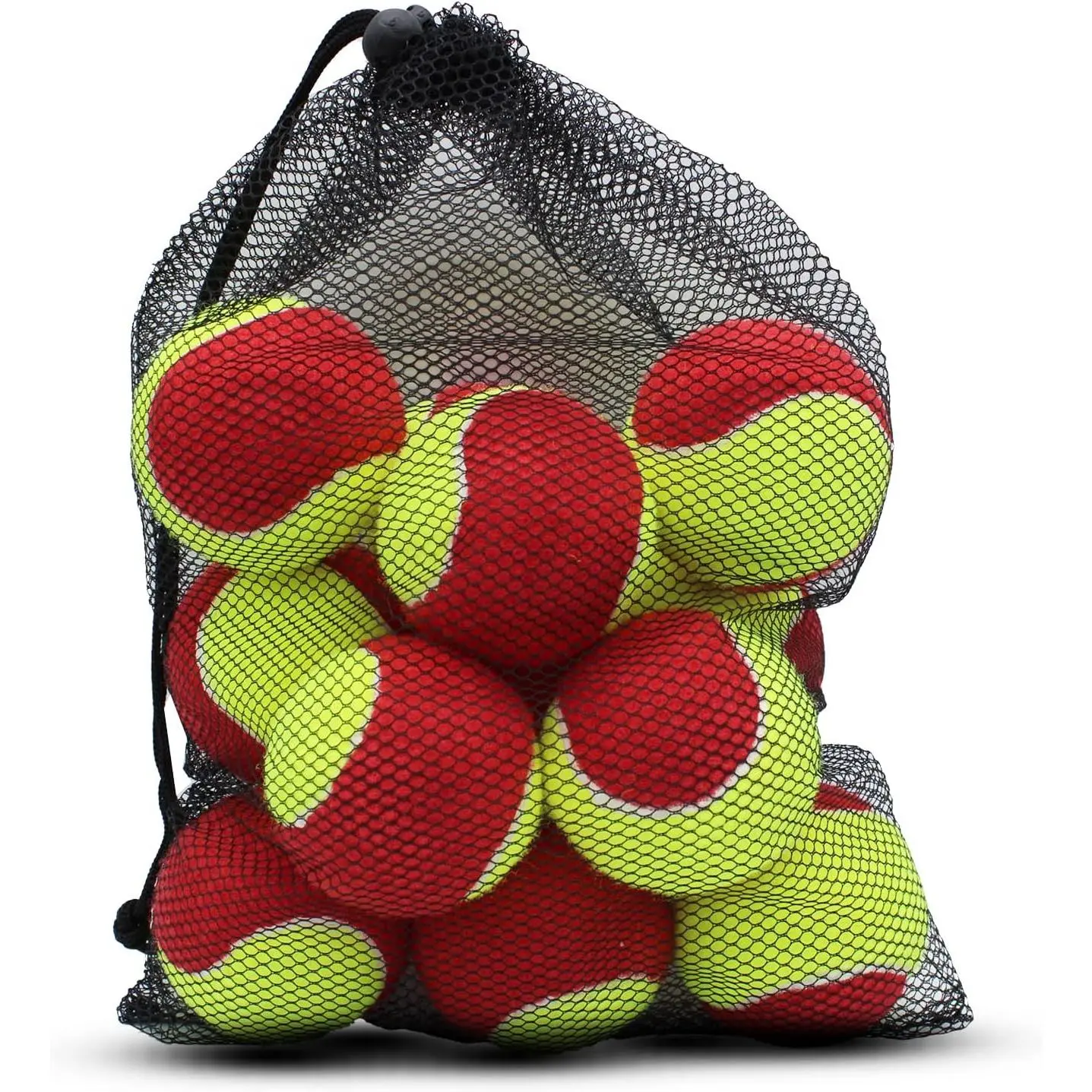 Tennis Balls, 12 Pack Low Compression Stage Tennis Ball for Beginners Youth   Practicing with Mesh Bag for Easy Transport