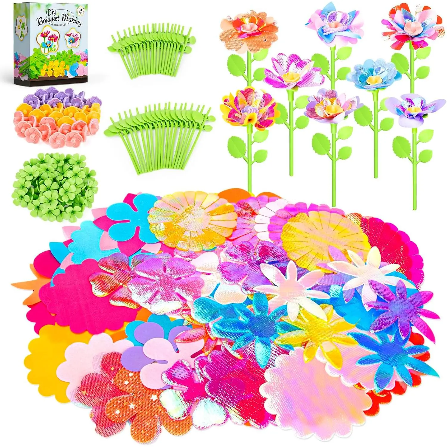 Upgraded Flower Bouquet Accessories Set for Making 36 , DIY Arts & Crafts  Accessories  Making  Kit
