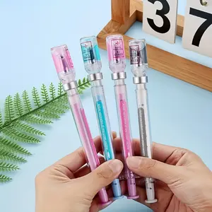 4 pcs, gel pens, novel vaccine shape, needle ball writing pen, quick-drying ink, doctor and nurse gift, decompression syringe design, random colors