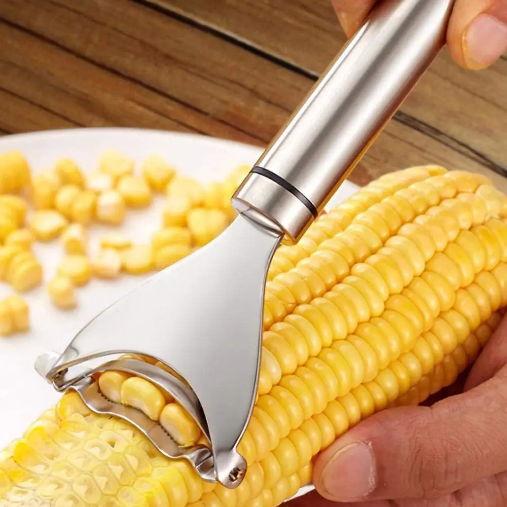 Corn Kernel Remover, Corn Cob Remover, Corn Husk Remover, Multifunctional Corn Cob Kernel Remover, Corn Shaver, Corn Cob Cutter, Corn Kernels, With Hand Guard, Kitchen Gadgets.