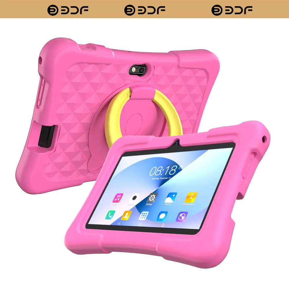 Bdf 7-Inch Kids Tablet, Android 13.0, 4GB RAM 64GB Storage, 1280x800 Screen, Dual Cameras, WiFi Bluetooth-compatible, Parental Control, Ideal Gift