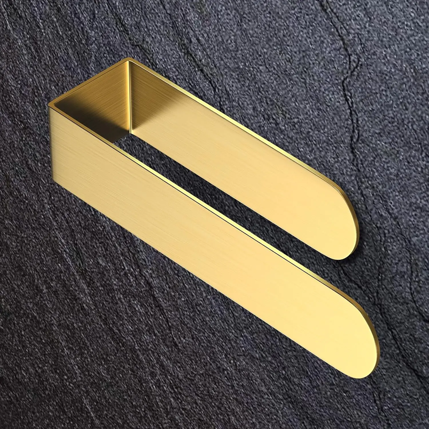 Adhesive Hand Towel Holder, Kitchen Towel Hanger Towel Bars Wall Mounted, Stainless Steel Bath Towel Holder for Bathroom Hotel Kitchen (8 inch, Gold)