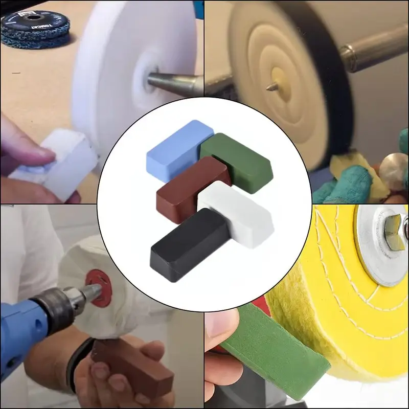 Stainless Steel Metal Polishing Wax Set, Solid Polishing Paste for Decontamination, Scratch Repair, Scratch Remover, and Removal of Abrasive Blocks, Polishing Restoration Set