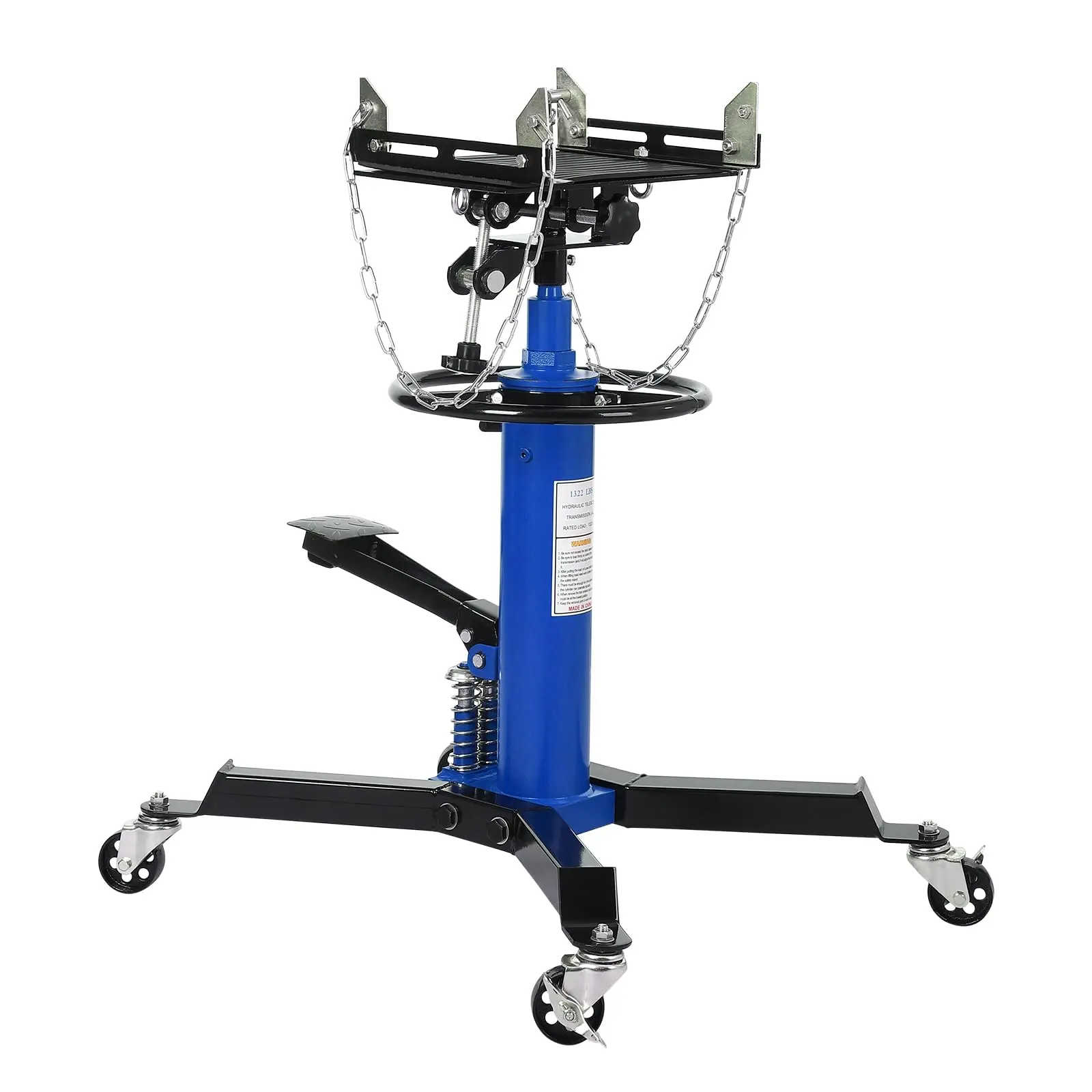 GARVEE1322lbs Hydraulic Transmission Jack Lift with Anti-Slip Rubber Pad, Dual-Stage Adjustable Telescoping Design, High Lift Dual Telescopic Jacks Hoist, Floor-Standing, Height Adjustable from 33.8" to 72.8"