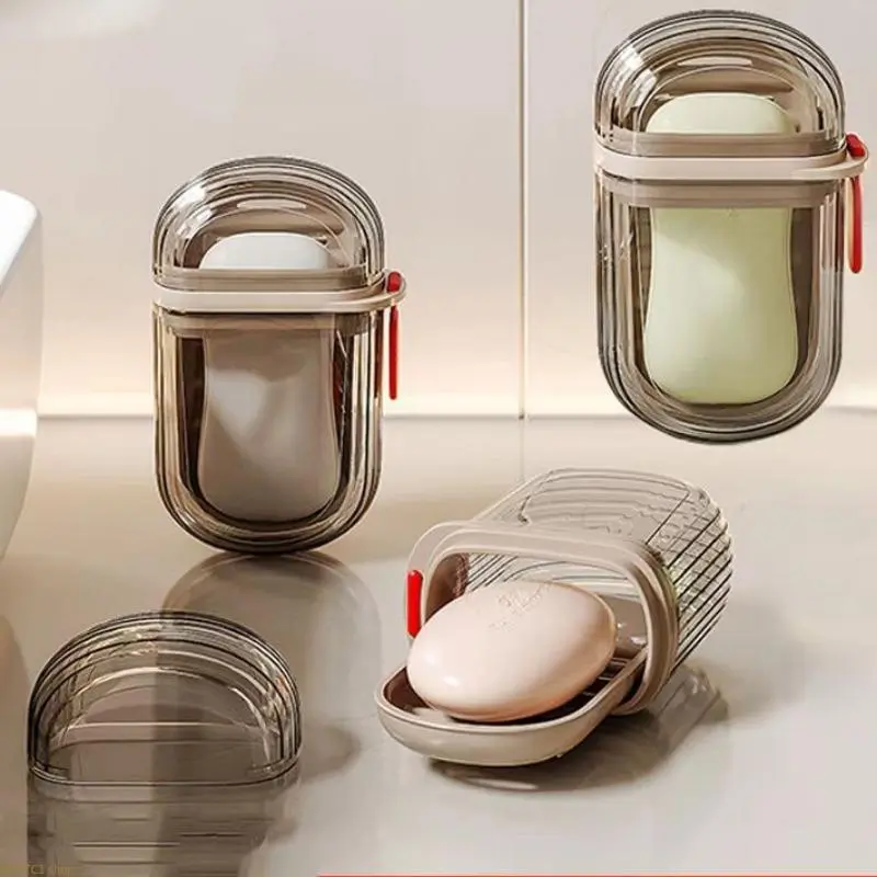 2PCS Portable Transparent Soap Box with Lid Sealed Travel Soap Case | Household Soap Storage Container for Bath Soap & Facial Soap