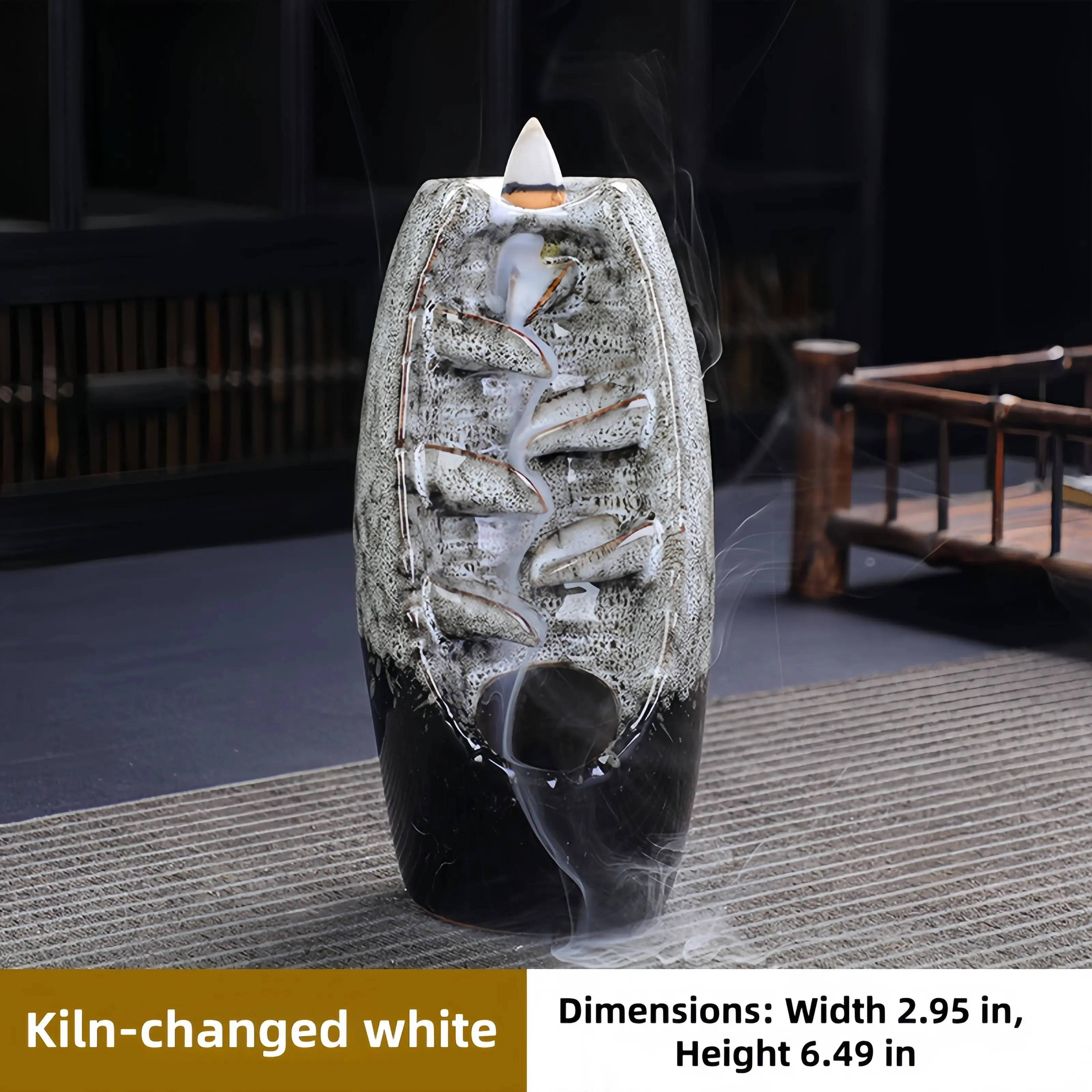 Inverted Backflow Incense Burner - Scented Aromatic Art Aromatherapy Diffuser Fragrance Freshener, Unique Home Decor Ornaments, Gift Idea for Home Office Yoga Meditation, Backflow Smoke