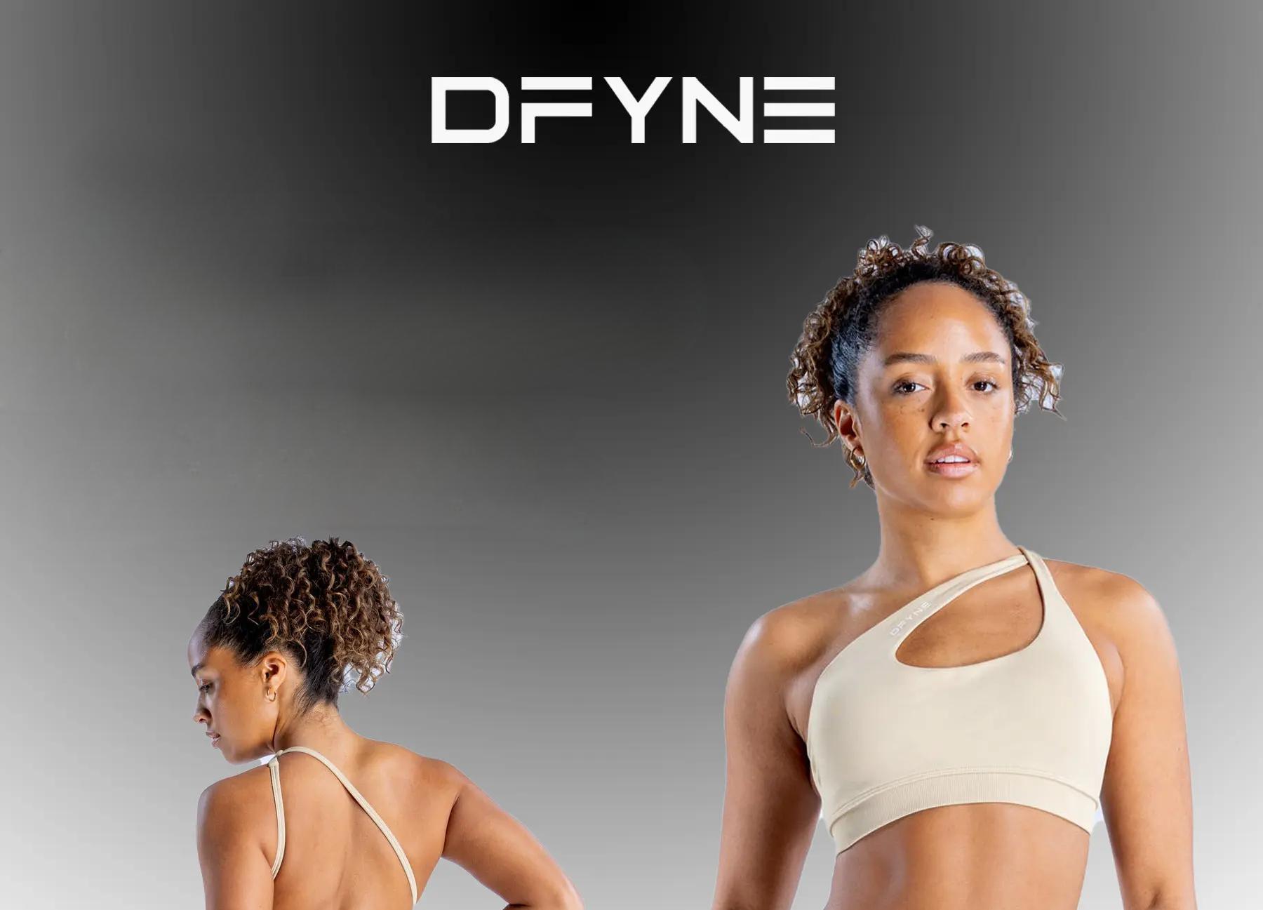 DFYNE Impact Asymmetrical Design Sports Bra for Women, Gym and Yoga