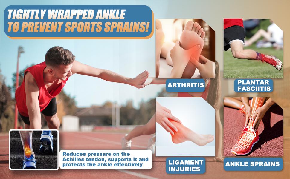 UGEM Copper Ankle Brace, Copper Infused Ankle Support Compression Sleeve for Men & Women, for Foot Pain Relief, Sprained Recovery, Achilles Tendonitis, Daytime or Night Use(L)