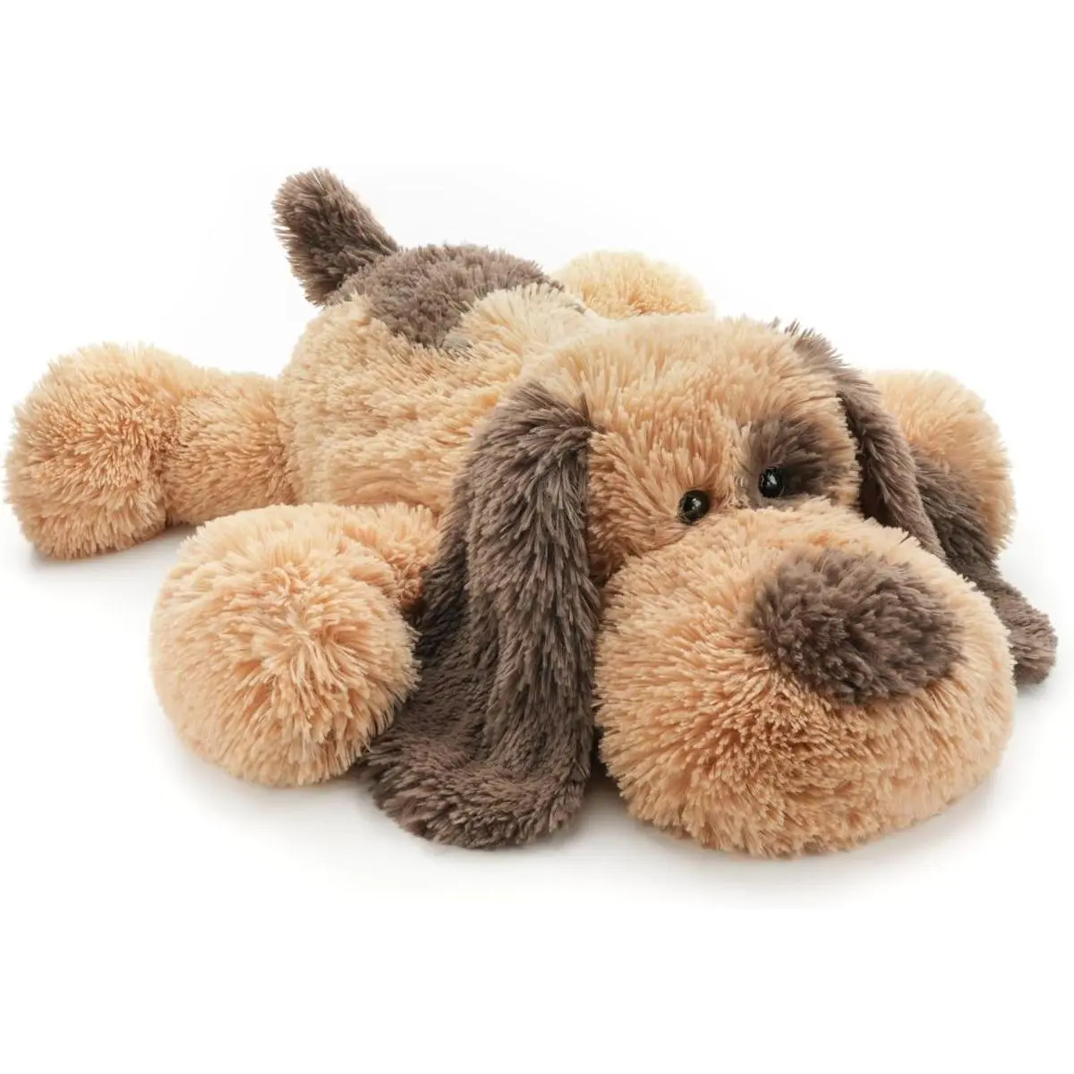Whimsical 20-in Polyester Cotton Floppy Stuffed Beagle-Labrador Retriever Puppy Toy - Adorable Design Stuffed Toys, Hug-Friendly Softness Plush, American Children's Products Laboratory Certified, for 4-6 Yr Olds Bedroom Birthday Gift, Brown, 4-6 Years