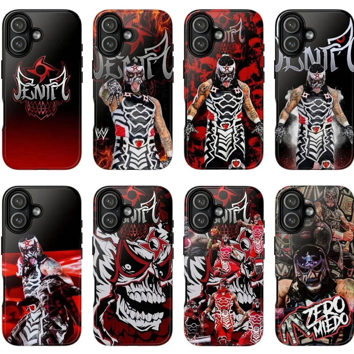 8 Penta El Zero Miedo Phone Cases (WWE Lucha Libre "Zero Miedo" Era) – Compatible with iPhone 11–17 Pro Max/Plus & Samsung Galaxy S23 Series – Gifts for Wrestling Fans