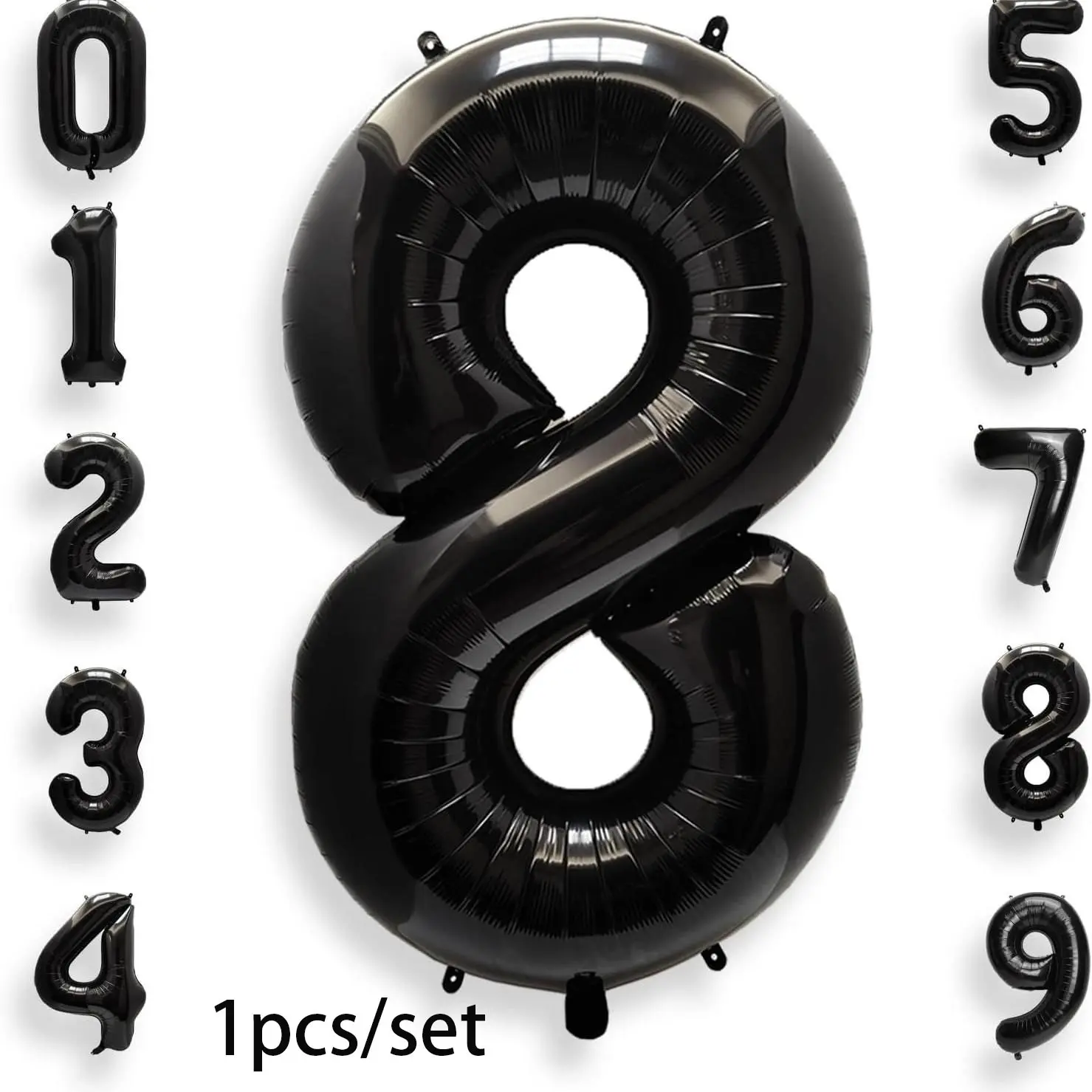 32-Inch Number Aluminum Foil Balloon, Customizable 0-9 Numbers, Number Balloons, Perfect for Birthday Parties, Halloween, Christmas, Graduation, Mother's Day, Decoration, Balloon Party Supplies
