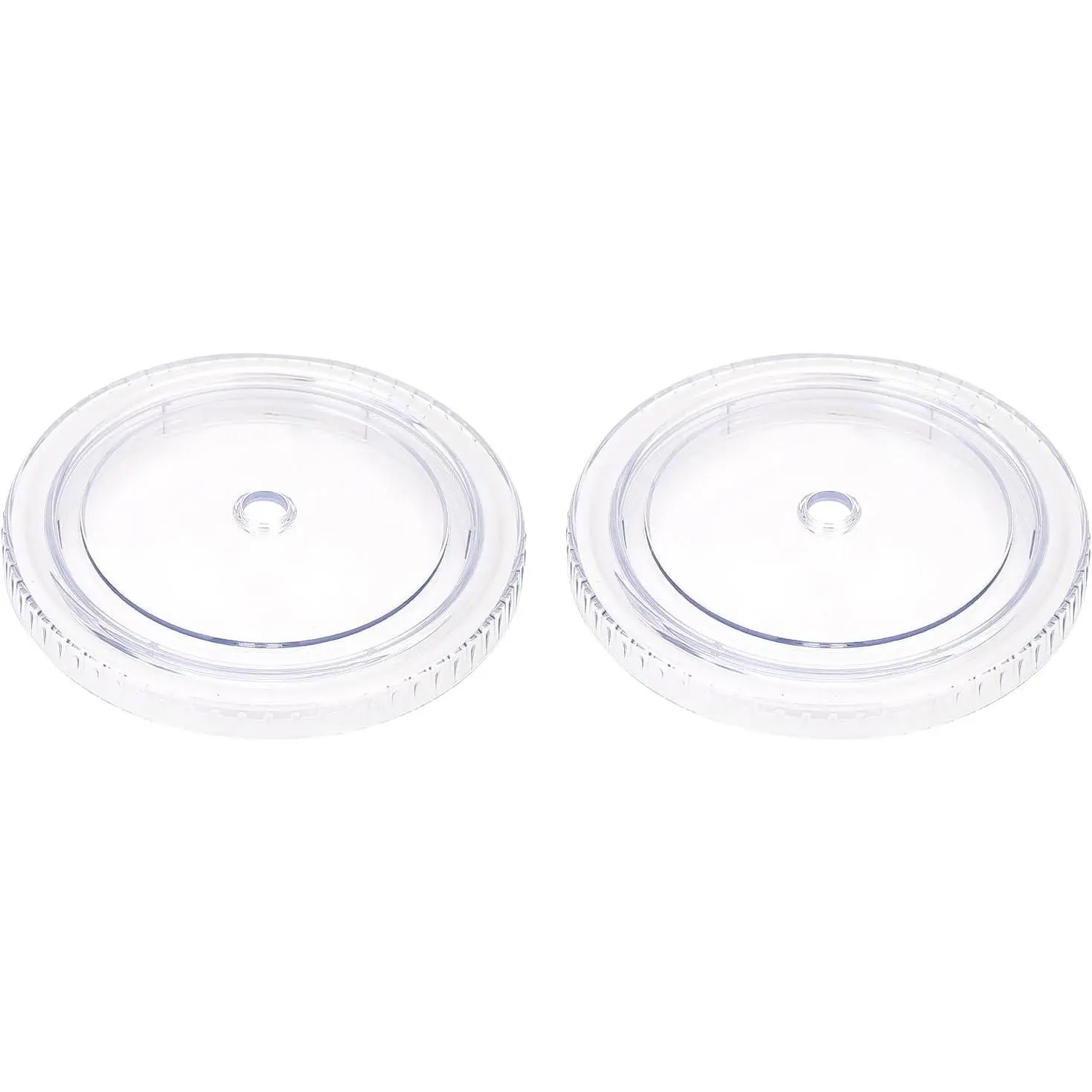 Repalcement Lid for 32 oz Double Wall Clear  Tumbler, 2 Pack | Accessories Lid Competible with  32oz Plastic Cup Mouth Opening 4.4 Inch, Screw , Spill Proof, , Clear