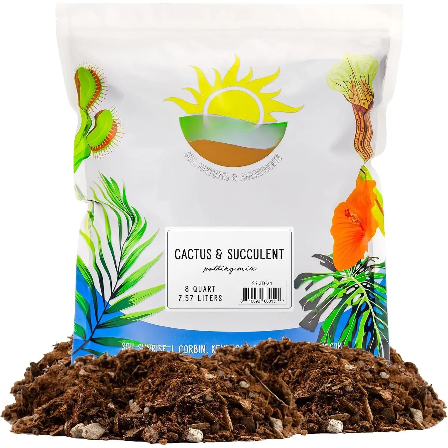 Cactus and Succulent Potting Mix (8 Quarts) Special Blend- Draining and Desert-Style Gritty
