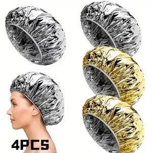 Deep Conditioning Cap 4PCS, Reusable Hair Mask and Heat Therapy Caps for Dry Damaged Hair, Hair Coloring, Perming and Moisture Treatment, Professional Salon Hair Care Tools for Women