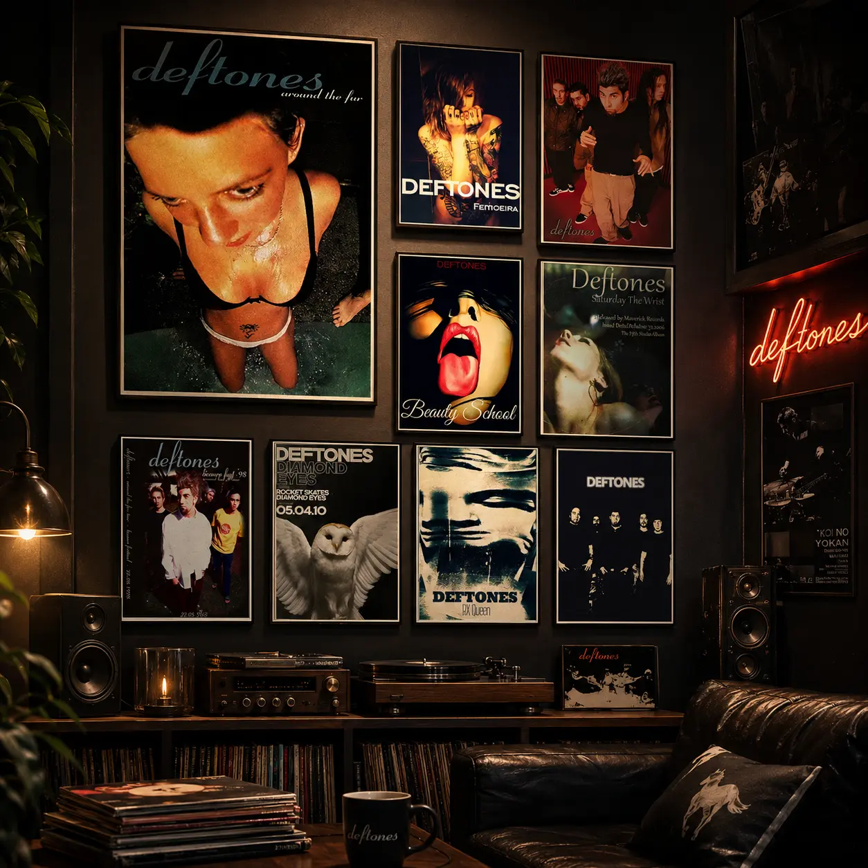 Retro Deftones Band Poster, Classic Music Album Canvas Wall Art Print, Vintage Rock Artwork for Home Room Decor, Alternative Music Poster, Album Cover Style Artwork, Music Lover Gift, Aesthetic Wall Decoration