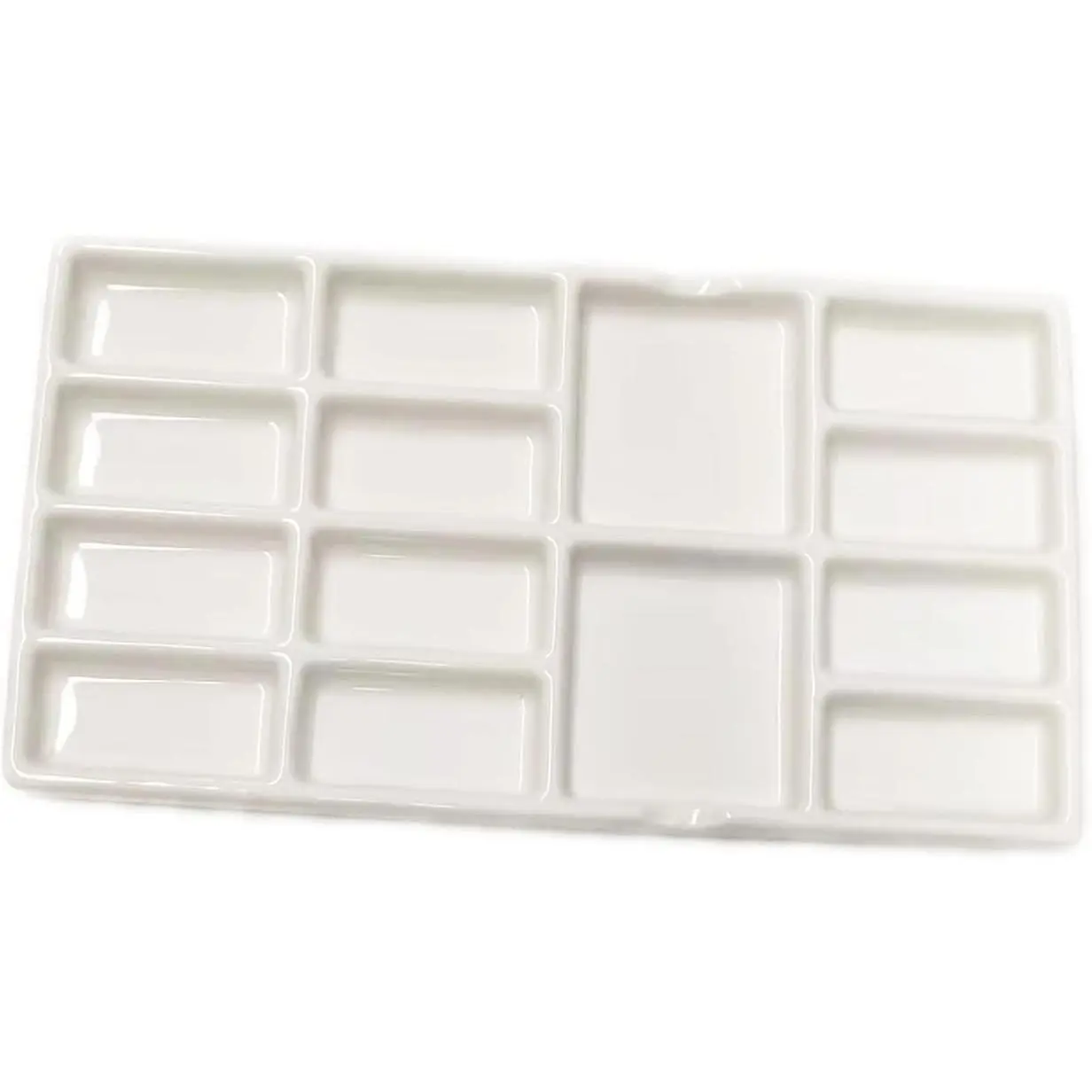 8 Inch Porcelain Ceramic Watercolor Paint Palette Mixing Tray for Artists Painters
