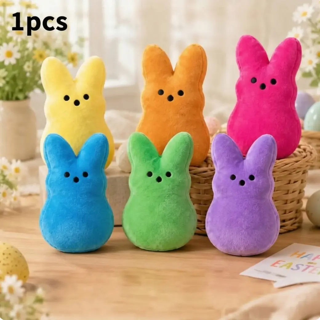 15cm Easter Bunny Plush Toys, Easter Basket Stuffers for Kids, Bunny Stuffed Animals, Easter Party Favors Gift Toys for Kids