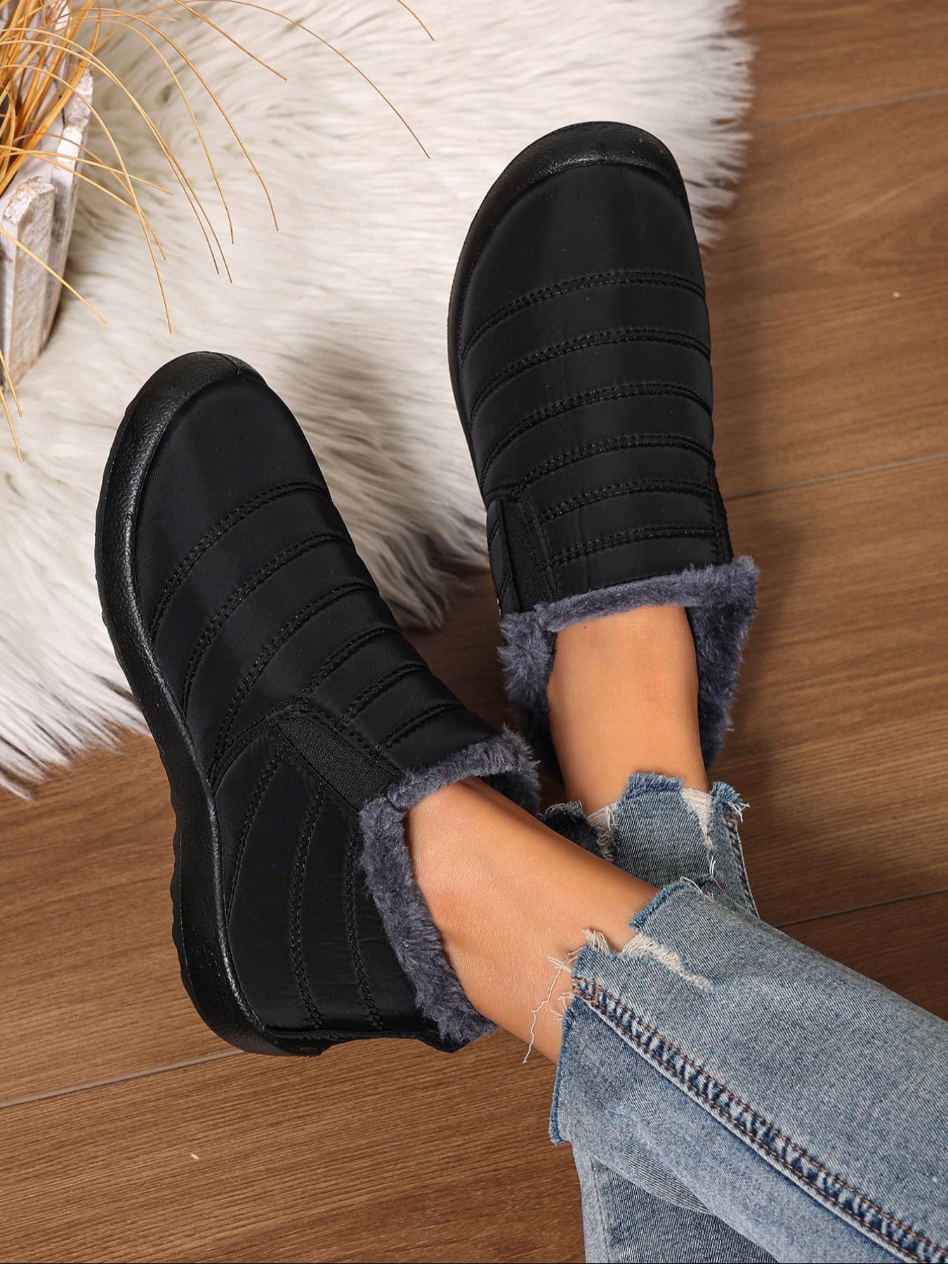 Women's Large Size Lightweight Comfortable Snow Boots, Anti-Slip Short Winter Warm Fleece Boots, Perfect Gift for Outdoor Activities, Winter Warm Shoes