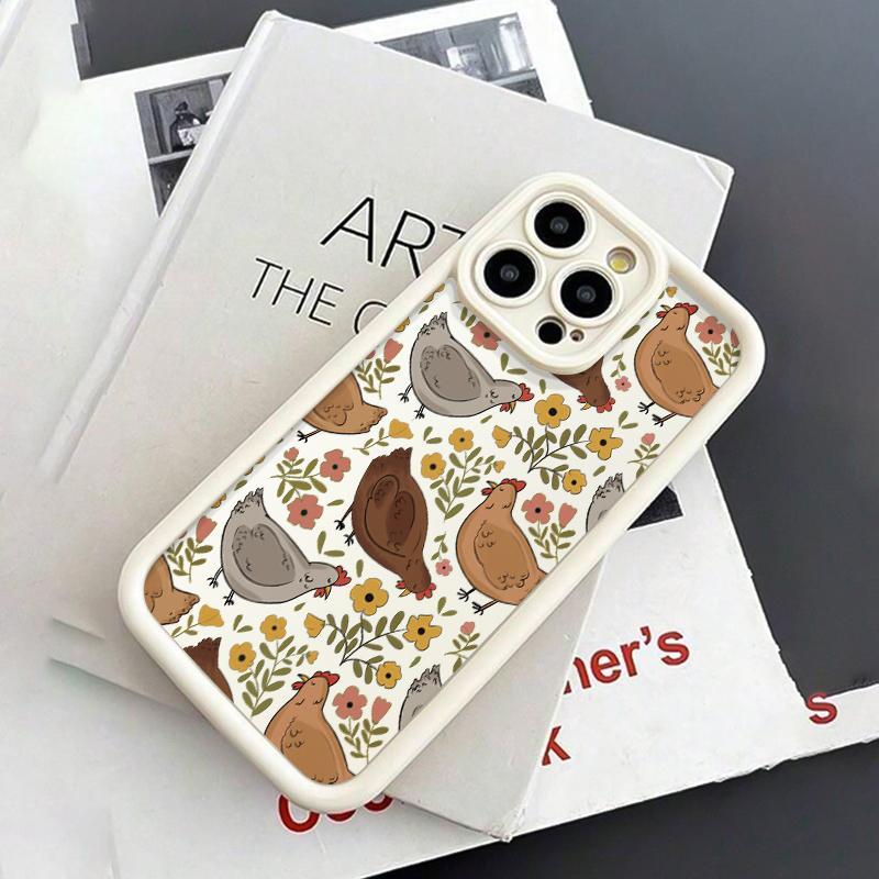 Chicken Pattern Phone Case, Anti-drop Cellphone Protective Case, Total Protective Shockproof Mobile Phone Cover for iPhone, Casing, Accessories