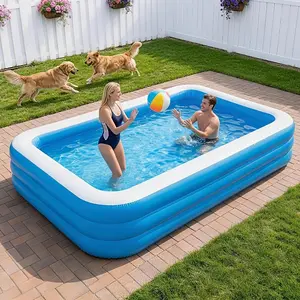 Adult Inflatable Pool, Extra Large Thick Family Swimming Pool, Foldable Easy Storage, Multiple Sizes, Outdoor Garden Backyard Summer Party, Inflatable Water