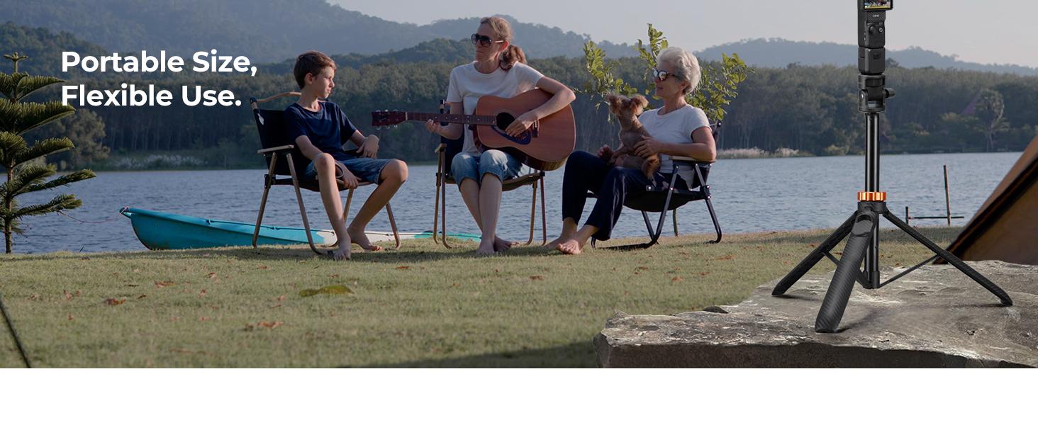 K&F CONCEPT Selfie Stick Tripod, 69" Extendable Light Stand with 1/4" Screw and Remote, Camera Phone Stand Mini Tripod Compatible with DJI OSMO 360 Pocket 3, iPhone 17, Action Camera, Projectors.