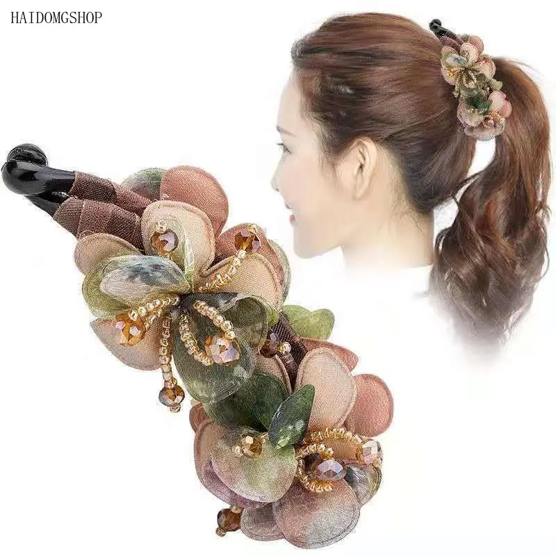 Elegant Non-Slip Flower Banana Hair Clip for Women, Classic Design Comfort Fit Hair Accessory, Great for Hairstyle Styling & Daily Use, Nice Choice for Prom Mom