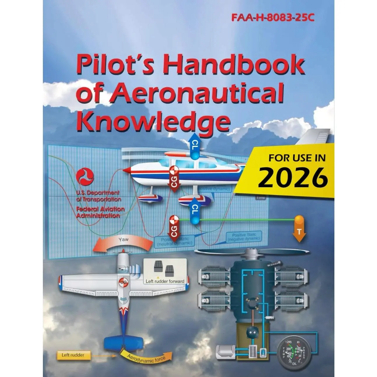 2023 Pilot’s Handbook of Aeronautical Knowledge FAA-H-8083-25C (Color Print)