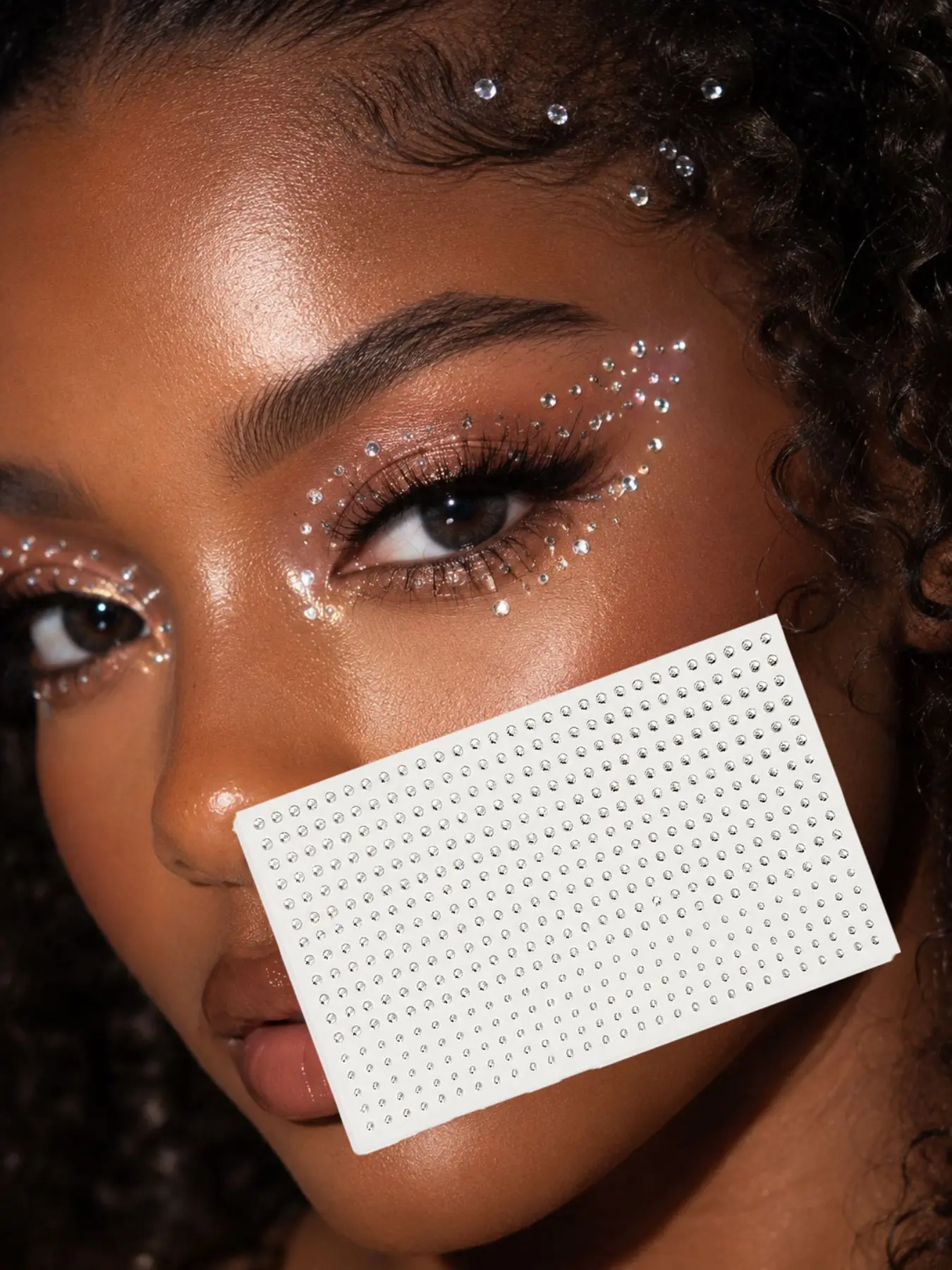 420 Pcs Mini Pearl Face Gems, Eyes Cheeks Self-Adhesive Rhinestone Stickers, 2mm 2.5mm 3mm, Party Makeup Crystal Beauty Decorations for Women Girls