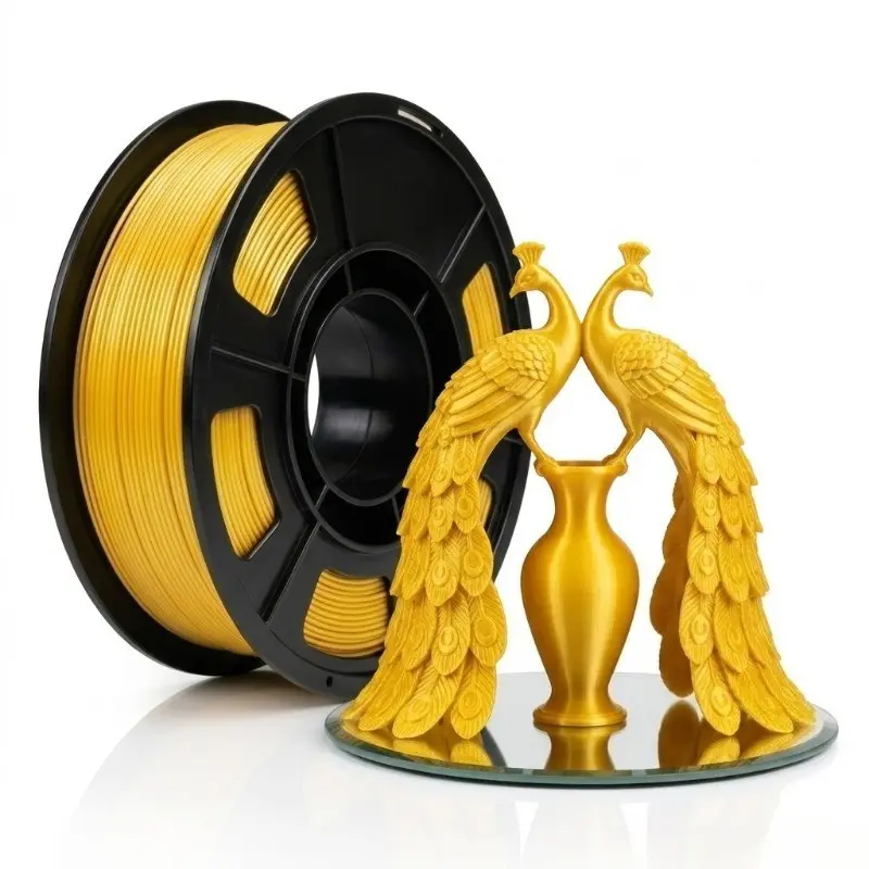 Silk Pla Filament 250g 1.75mm, Stable Feeding 3D Printer Wire, Eco-Friendly Pla for Hobbyists, Ideal for Daily Printing