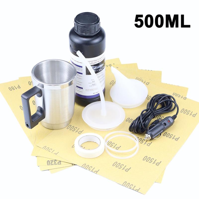 Automotive Headlight Refurbishment Tool Set, Atomizing Cup Non-Polishing Scratch Coating Headlight Repair Liquid, Car Detailing Kit for Automotive Headlights, Car Detailing Kit