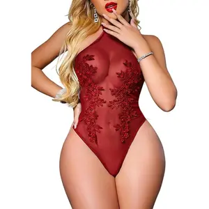 What women should wear in 2026 Amazon: Girece Women's Mesh Bodysuit, Strap Teddy Bear Pajamas, with Snap Crotch, One-Piece See-Through Bodysuit (Burgundy, Medium): Clothing, Shoes and Jewelry