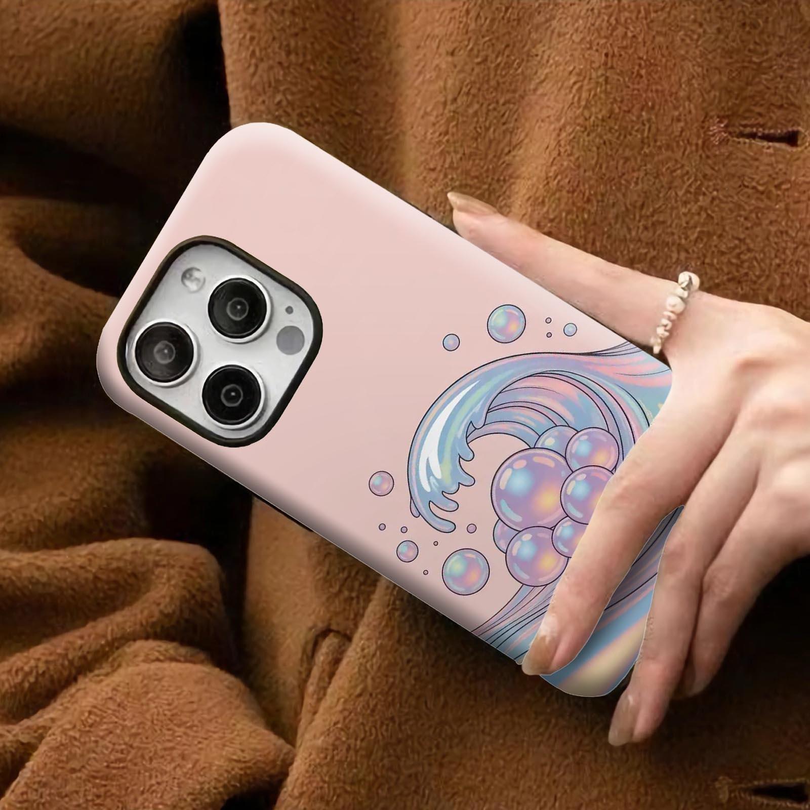 Wave, bubbles, pastel Soft And Hard Two-In-One Film Printed Full Pattern Case For IPhone 16 15 14 13 1211 Pro Max Plus Phone Case Wave, bubbles, pastel Soft And Hard Two-In-One Film Printed Full Pattern Case For IPhone 16 15 14 13 1211 Pro Max Plus Phone Case
