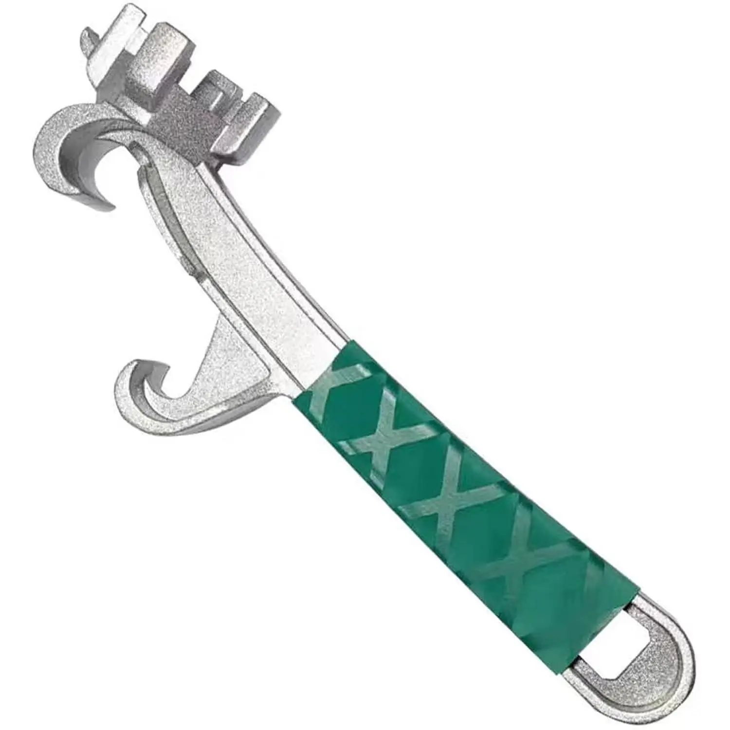 Drum Wrench, Bung Wrench, Barrel Opener Tool for Opening 10 15 20 30 55 Gallon Drum, Fits 2" and 3/4" Bung Cap Red (1, Green)