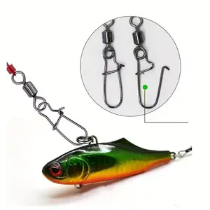 Delysia King 200pcs Fishing Connectors, Rotating Interlock Pins, Fast Rolling Hooks, Ideal Bait Accessories for Carp Fishing