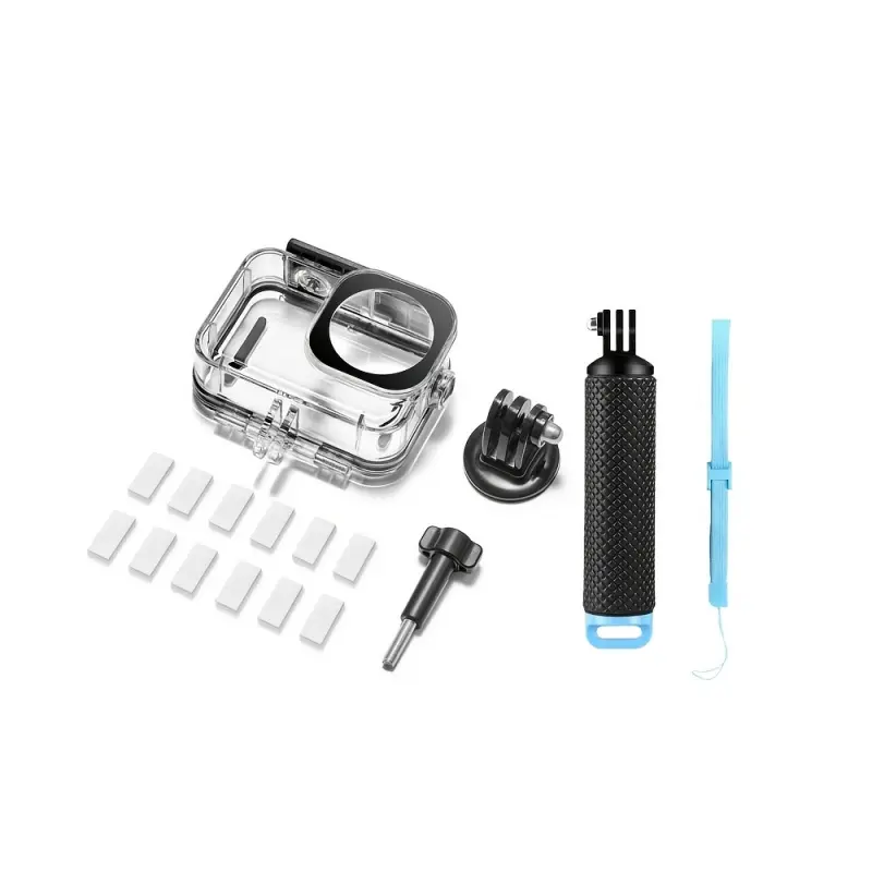 Compatible with DJI Osmo Action 6 Camera, Sports Camera Accessories, Protective Kit - 45M/148Ft Deep Diving Housing with Anti-Fog Inserts, Floating Hand Grip, Lens Cap & Quick Release Screws for Underwater Photography, Video Recording, Snorkeling