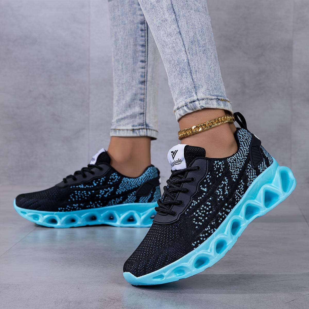 Hollow-out thick sole women's running shoes casual shoes, women's sneakers fashionable walking shoes, comfortable ankle sock shoes slip-on running shoes, non-slip breathabletennis shoes, air cushion shock absorption gym workout sneakers.