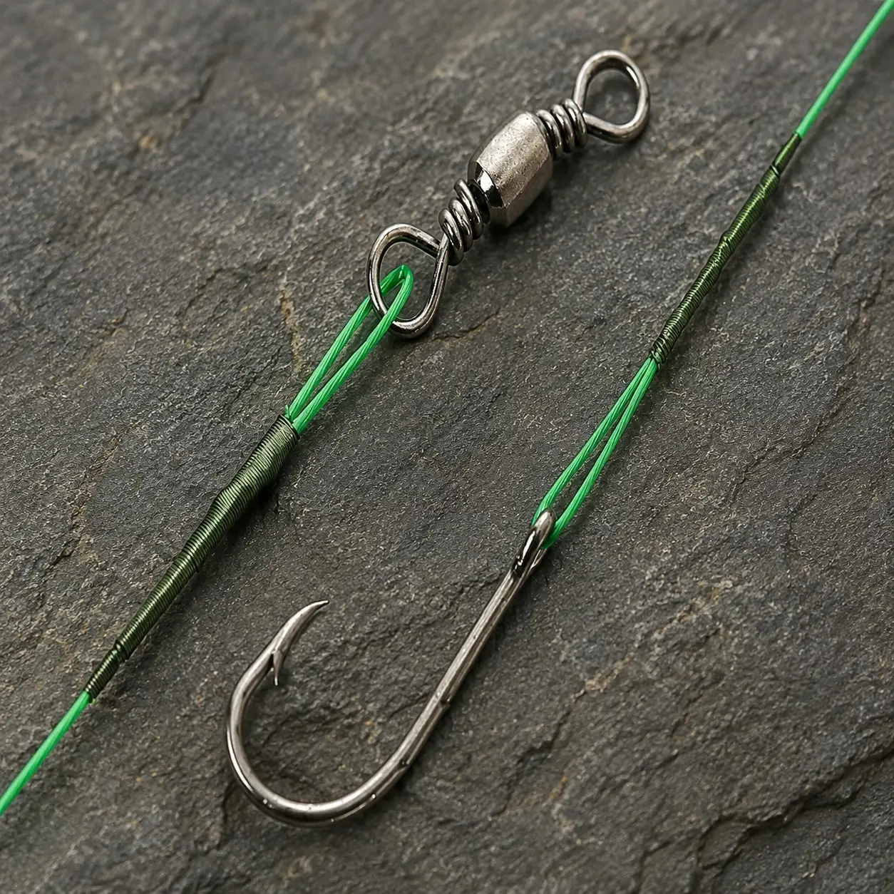 Anti-Bite Steel Leader Fishing Kit with Swivels, 50LB High Tensile Strength, Durable Fishing Gear, 3 Colors, 20-Piece Set for Saltwater Freshwater Fishing, Corrosion Resistant Wire Leaders Tangle-Free Rig Fishing Tackle