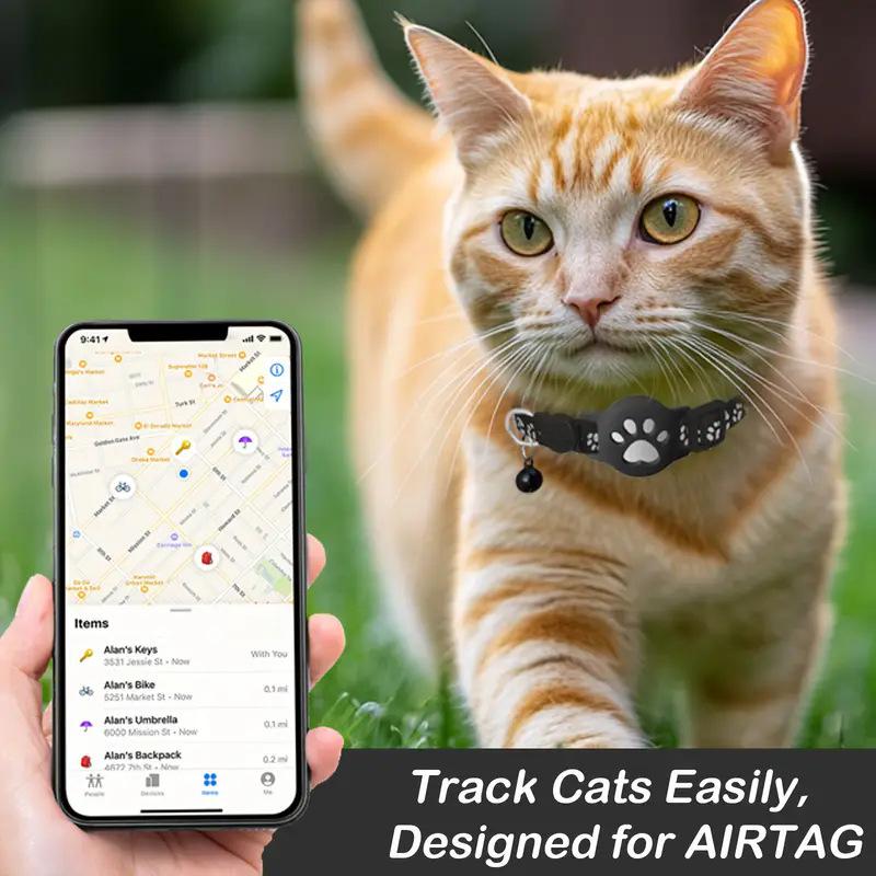 Pet GPS Tracker Collar Works with Apple Find My |   Real-Time Location Waterproof Reflective Safety for Dogs Cats
