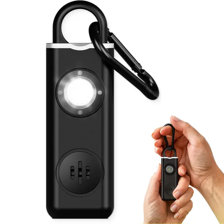 Personal Safety Alarm for Women 130dB Loud Panic Siren Keychain Rape Whistle Alternative LED Light, Carabiner Clip, Low Battery Alert, USB-C Charging Self Defense Alarm`