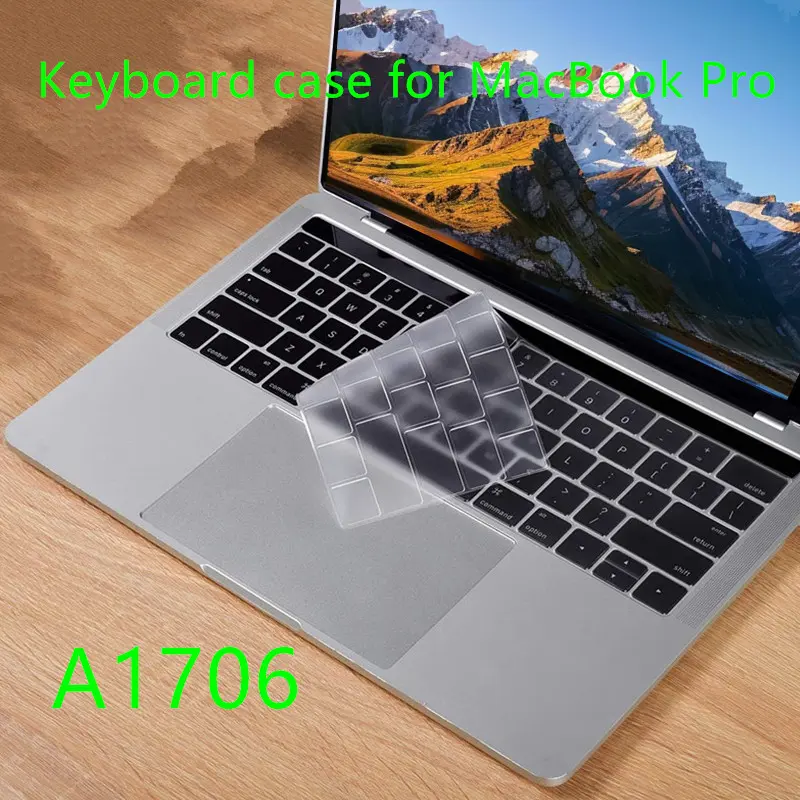 Premium Ultra Thin Keyboard Cover Skin for MacBook Pro with Touch Bar 13" and 15" (Apple Model Number A2159 A1706 A1707 A1989 A1990, 2019 2018 2017 2016 Release), US Keyboard Layout