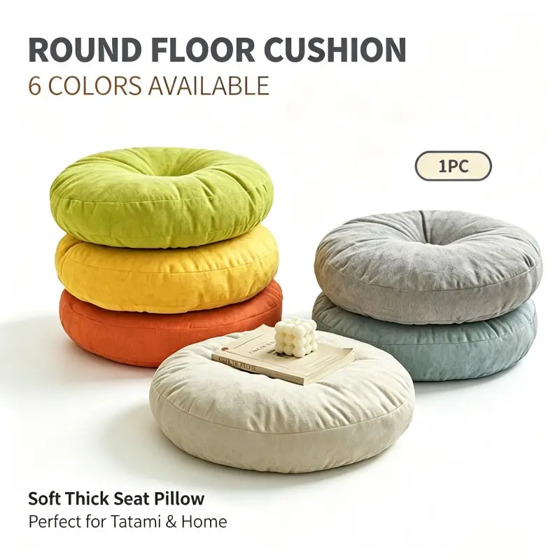1pc Japanese Floor Zafu Cushion, Round Elegant Backrest, Comfortable Meditation Seat, Perfect for Relaxation and Yoga Practice