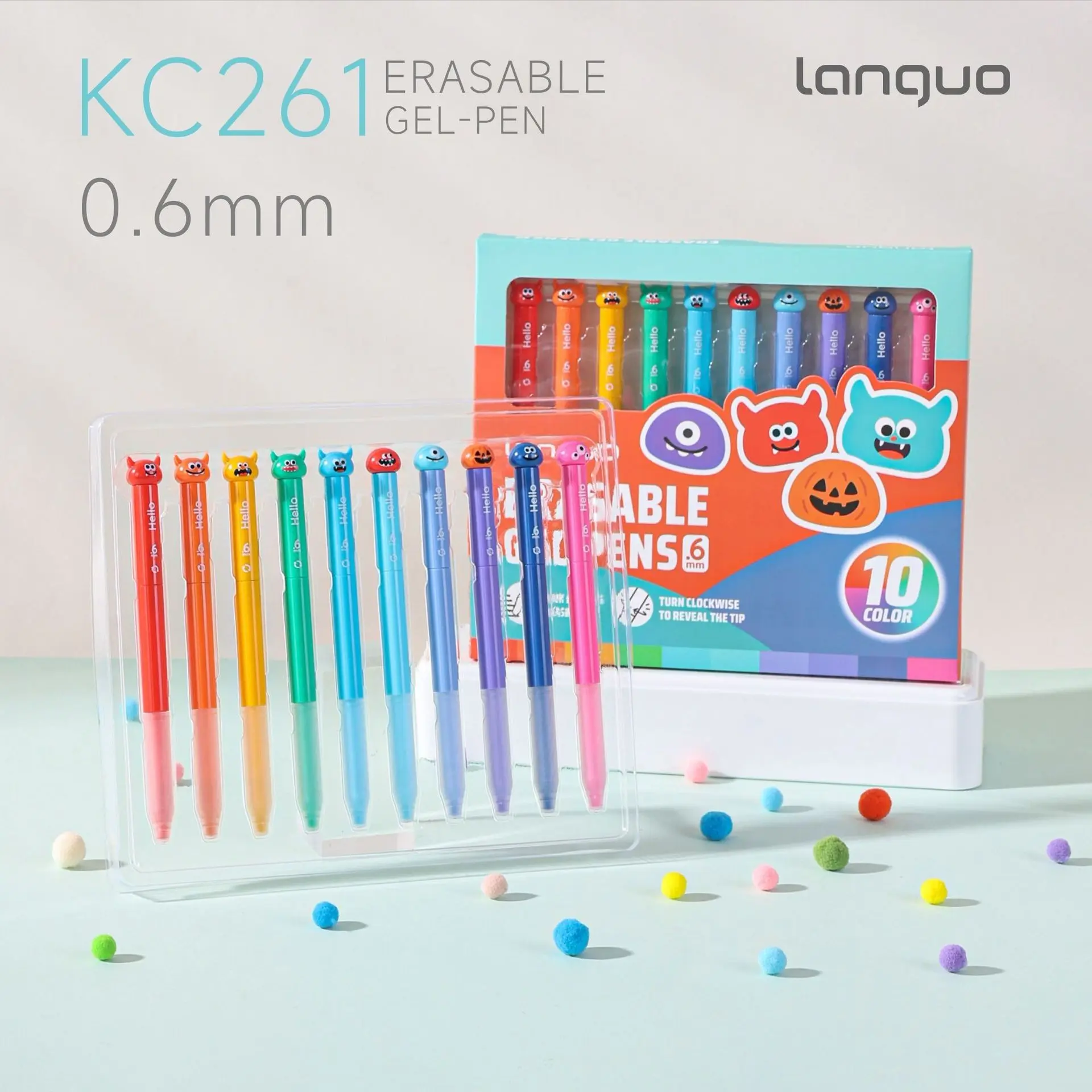 High Aesthetic Blue Fruit Color Erasable Neutral Pen, Heat-Sensitive Friction Erasable Twist Core, Smooth Inkless Journal Pen