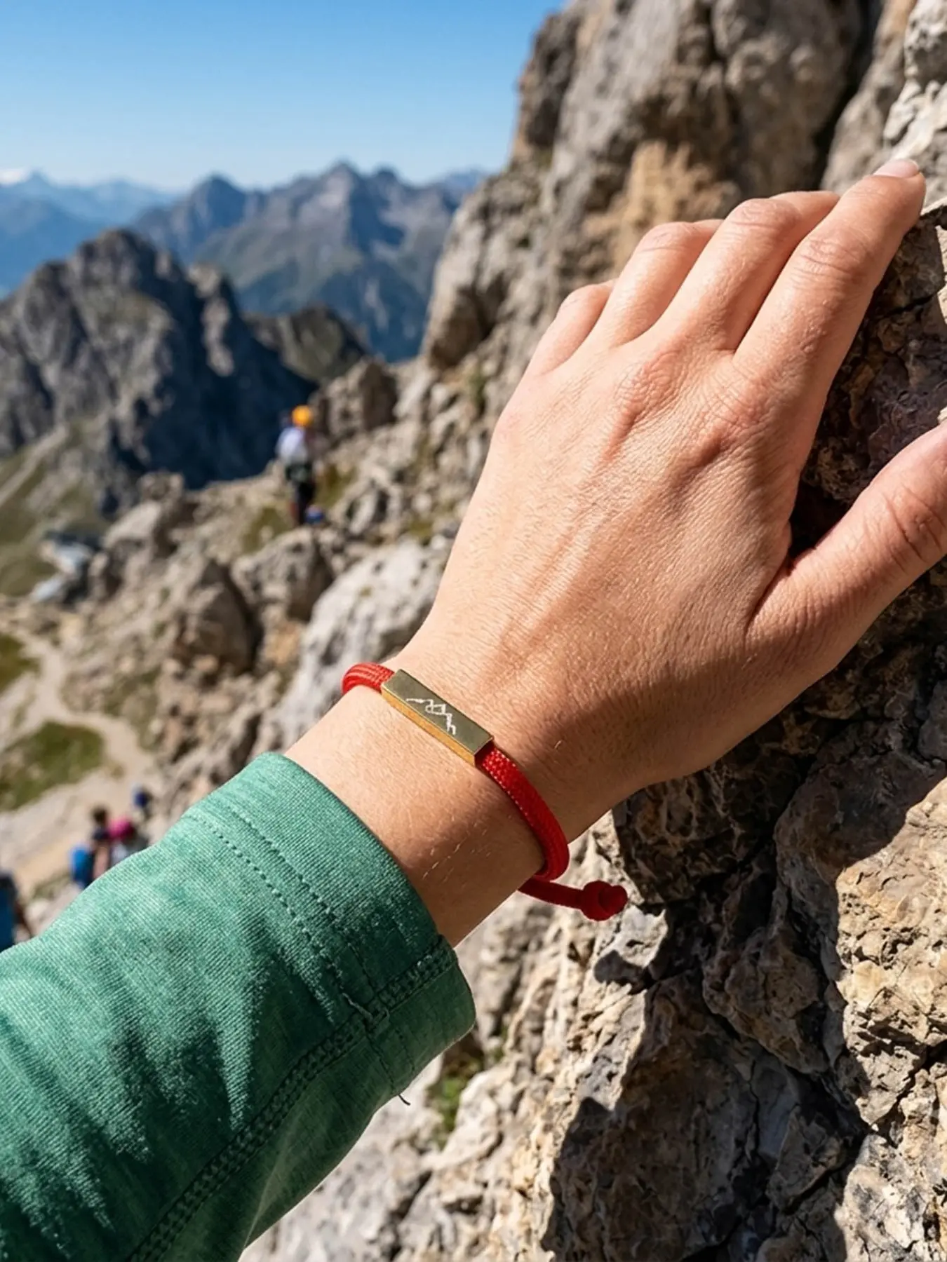Handmade 4mm Paracord Knot Rope Bracelet, Stainless Steel, Engraved Mountains, Survival Bracelet for Men Women, Unisex Appeal, Outdoor Jewelry