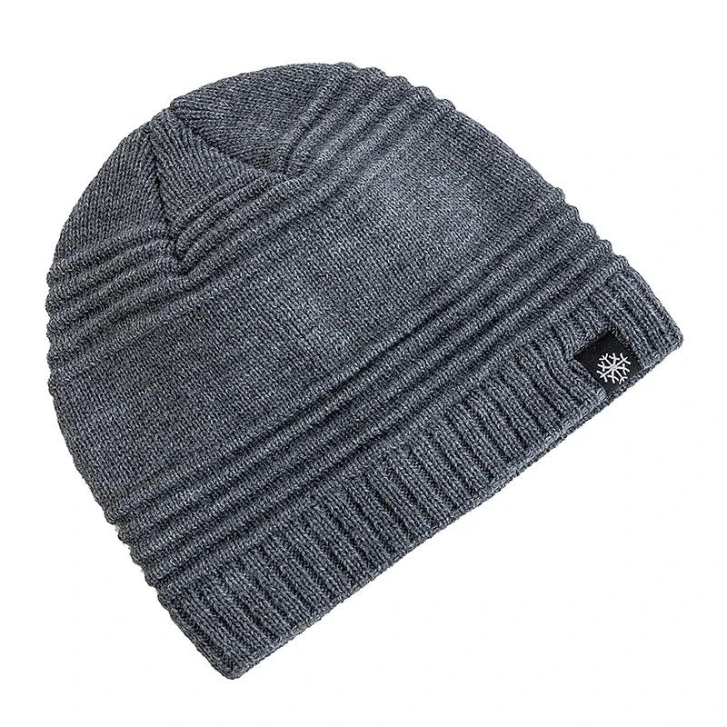 Unisex Classic Snow Label Fleece Beanie Hat Keep Warm Winter Hat Lightweight Hats For Men Women Fashion Winter Cap