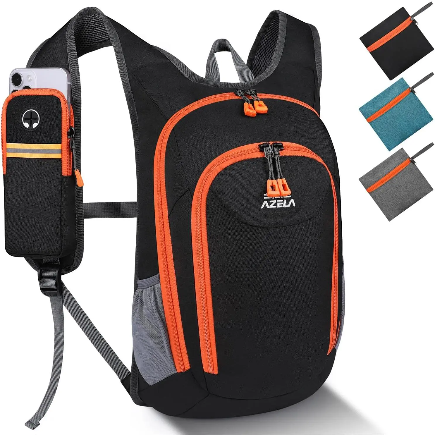 15L Small Hiking Backpack Foldable Lightweight Travel Day Pack Packable Camping Backpack for Women Men (Black)