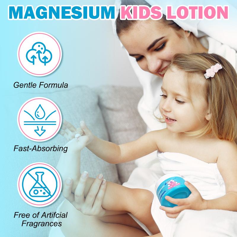 Aliver Children Baby Sleep Aid Magnesium Lotion, Natural Ingredients, Lavender Essential Oil, Shea Butter, Multiple Vitamins, Relaxing Formula