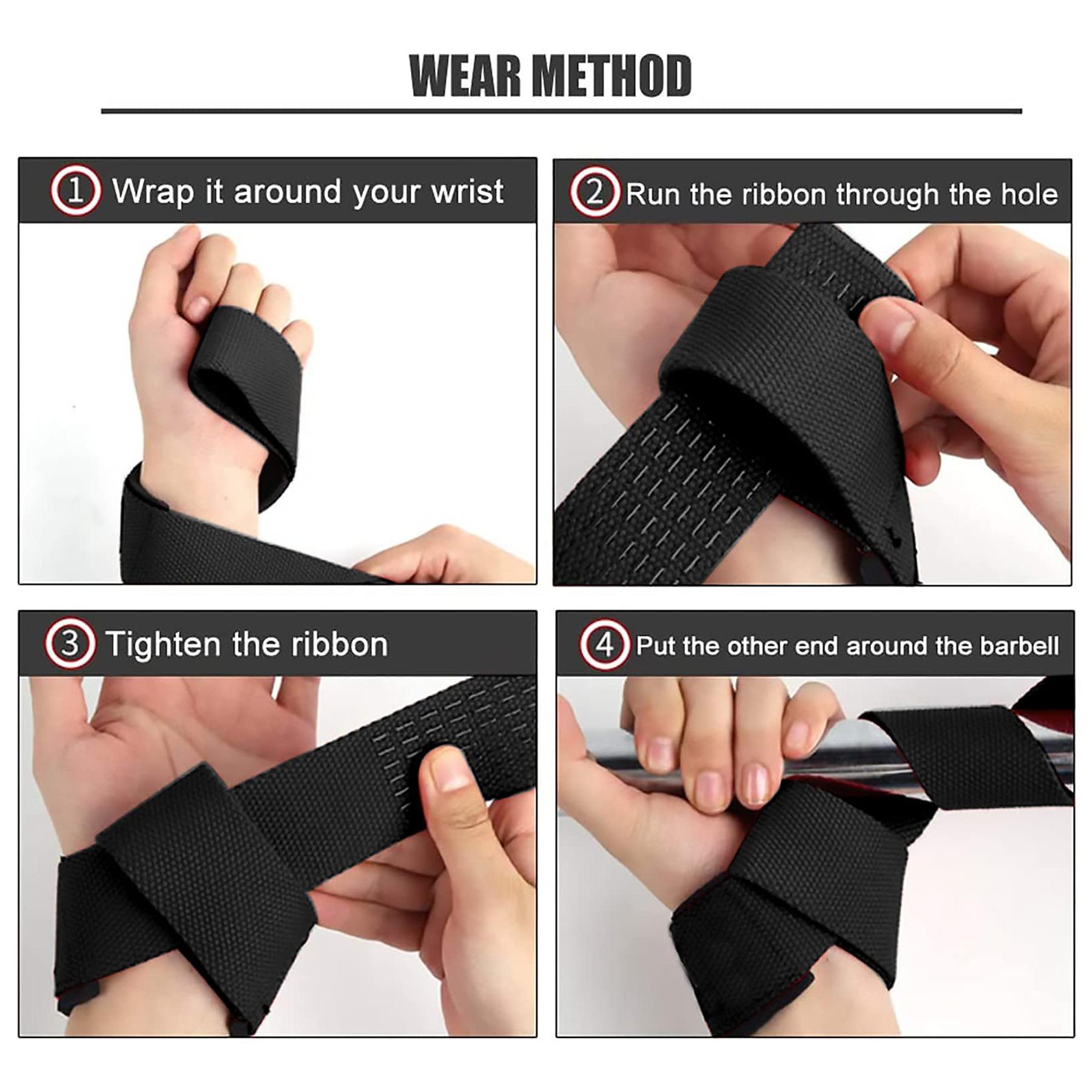 2-Piece Wrist Compression Band |   Adjustable Wrist Support for Weightlifting & Gym Workouts