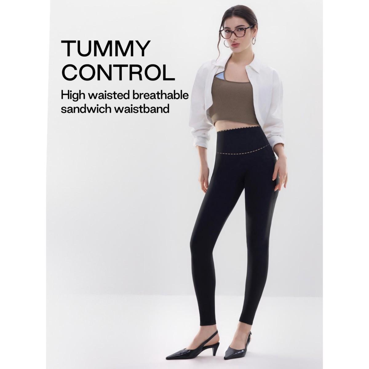 Leggings - 7/8、Full & Thick High-Waisted Shaping Leggings for Cycling , Running,& Fitness Gym Bottoms 2