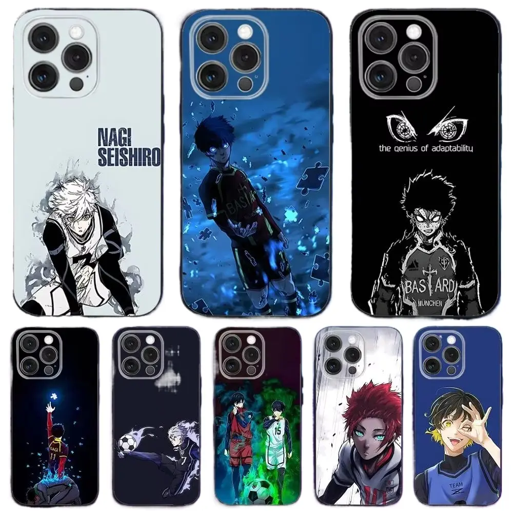 Blue Lock Anime Nagi Seishiro Character Shockproof Phone Cases For iPhone 17 Promax Pro Air 16 Plus 15 14 13 12 11 Samsung S26 Ultra S25 S24 S23 Protective Cover Gift For Birthday Christmas Halloween